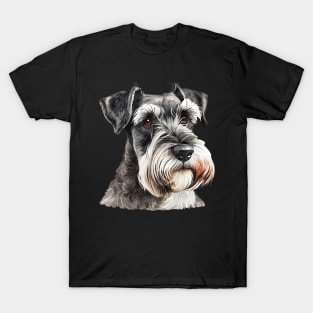 Schnauzer Sophistication Tee Triumph Extravaganza for Canine Admirers T-Shirt